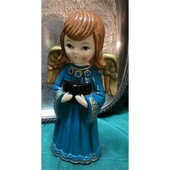 Vintage Set of 3 Singing Christmas Angels Choir Ardo Japan Ceramic MCM Complete - Picture 2 of 16